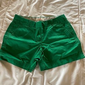 Bright green shorts